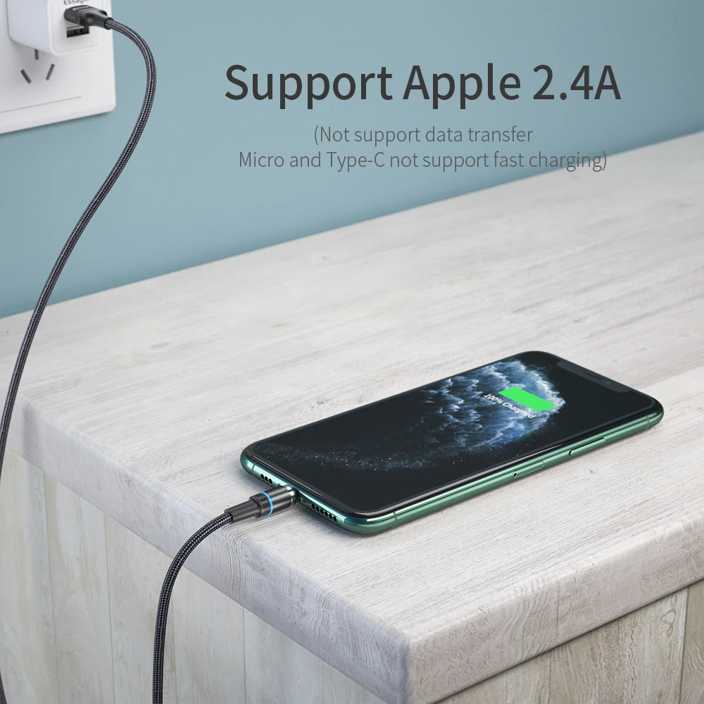 

Magnetic Charger Micro USB Cable for iPhone Samsung Android Mobile Phone Fast Charging Wire Cord Magnet USB Type C Cable