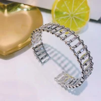 be 8 shining aaa zircoina bangle for woman dress trendy exquisite micro pave cz crystal cuff bracelet bangle party gift b118