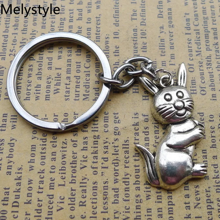 Коллекция 2020 года брелок в виде 3d кролика подвеска сделай сам мужской серебряный