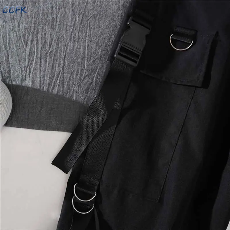 Женский костюм-карго в стиле Харадзюку штаны-джоггеры брюки из двух предметов