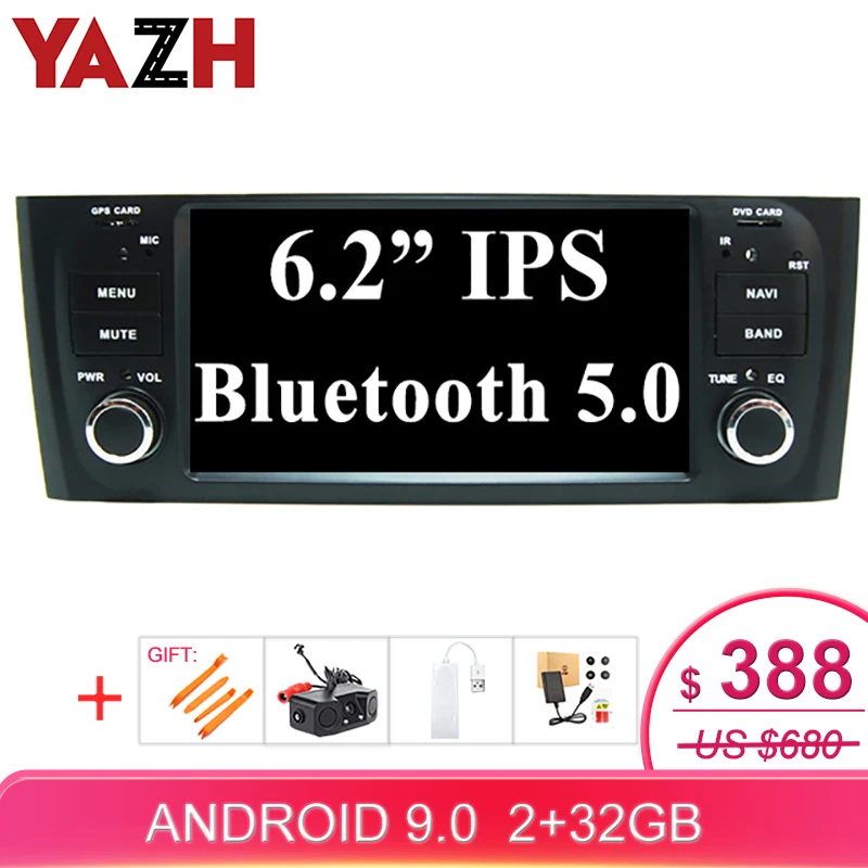 Головное устройство YAZH 32 ГБ 1 Din для Fiat Linea Punto 2012 2011 2010 2009 2008 2007 Android стерео радио GPS
