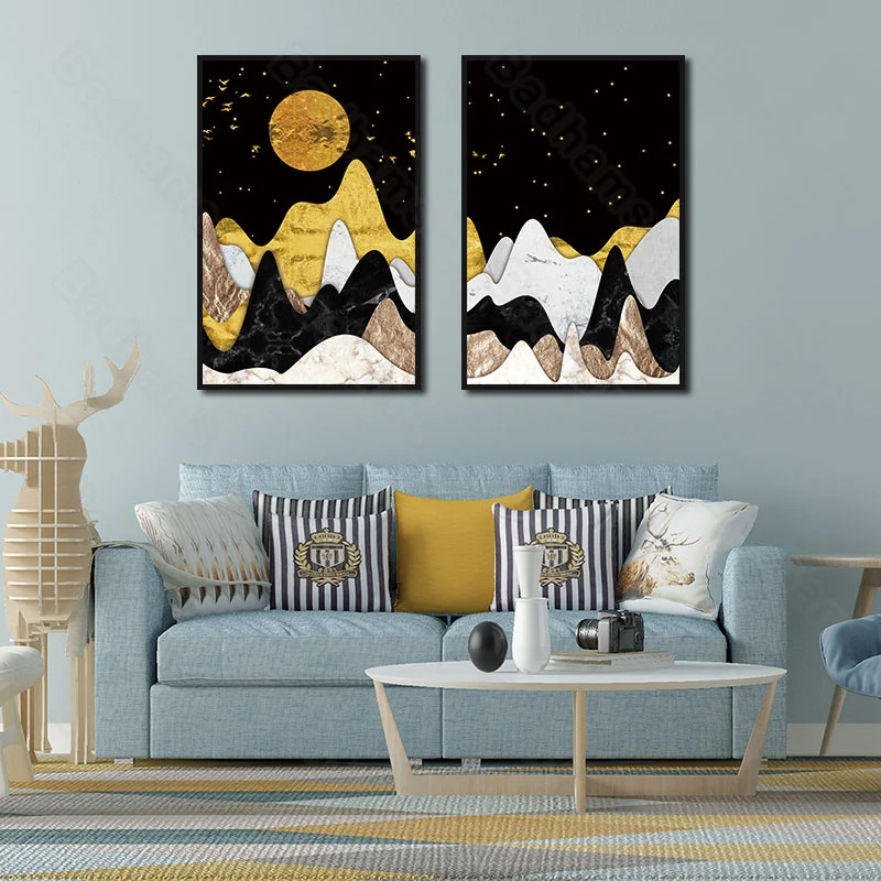 

Living Room Decorative Painting Sofa Background Wall Dining Room Bedroom Nordic Style Murals Bedside Canvas Hanging Painting