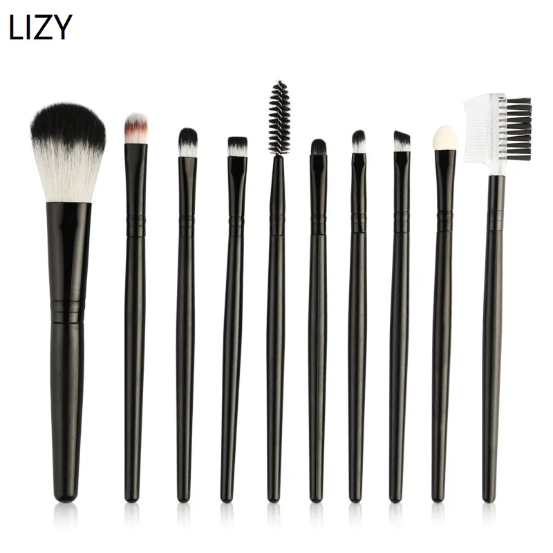 

LIZY 10pcs Makeup Brush Sets Eye Shadow Blush Eyeliner Foundation Eyelash Lip Bronzer Sculpting Highlighter Cosmetic Tools