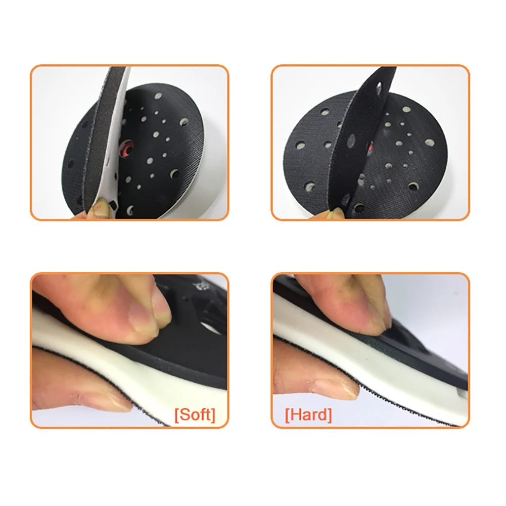 

6 Inch 17-Hole Dust-free Back-up Sanding Pad for 6" Hook and Loop Grinding Discs Grinder Accessories
