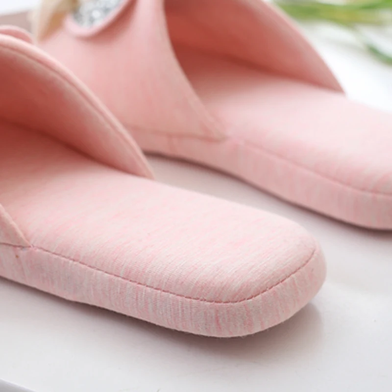 Cartoon indoor warm wool antiskid floor cotton mop winter plush slippers for female couple