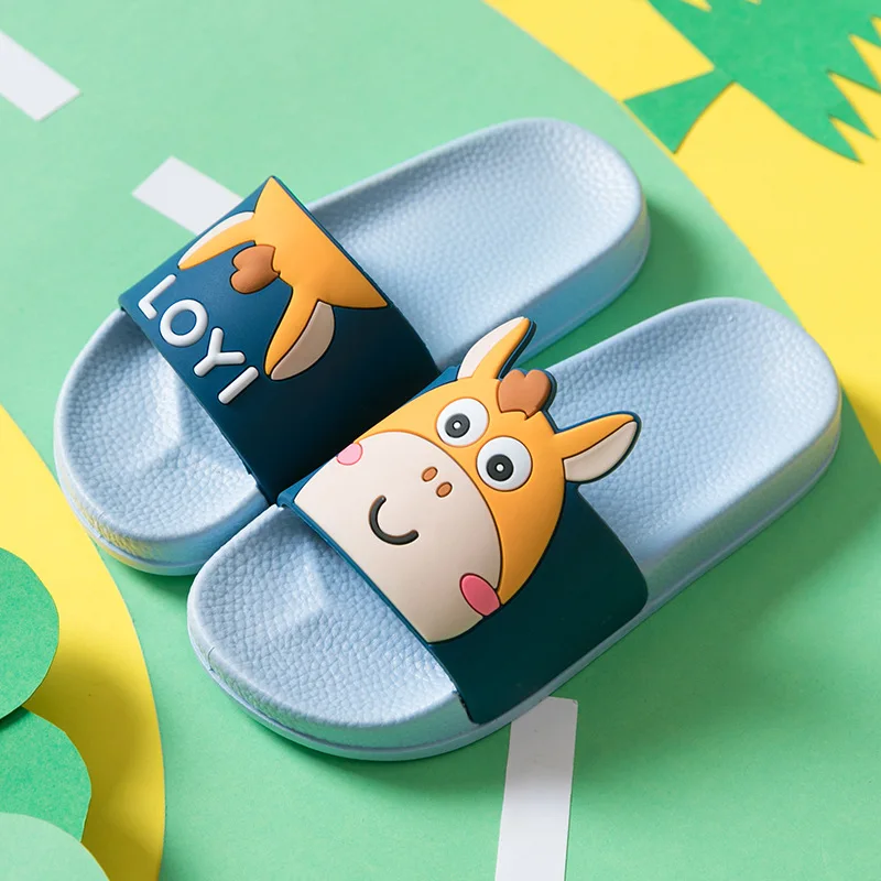 Children's Slippers Japanese-Style Cartoon Slippers Shoes Children's Slippers Non-Slip Slippers Kids' Beach Womens Slippers