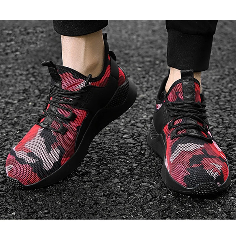 Мужские камуфляжные кроссовки со стальным носком и металлическим