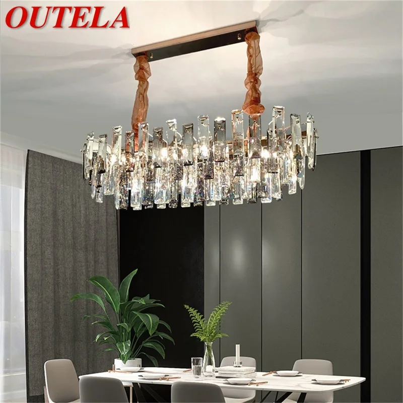 

OUTELA Pendant Light Postmodern Luxury Round LED Lamp Fixture For Home Decoration Living Room