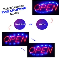 led open signbigger size led business open sign include openclosed sign and business hours sign for walls window shop bar