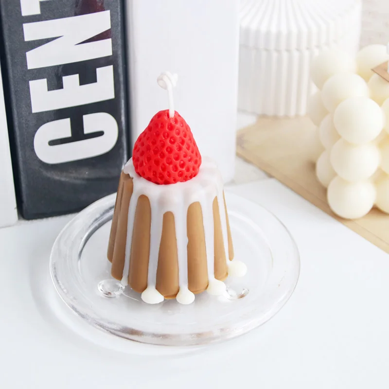Десерт мини-торт в виде клубники креативная форма для выпечки пудинга свечи