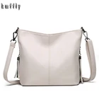 Сумка на плечо женская из экокожи, модный мессенджер, роскошный саквояж кросс-боди, однотонный чемоданчик