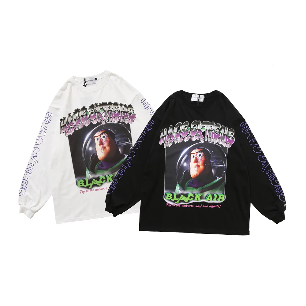 Футболка мужская в стиле хип-хоп с длинным рукавом | Мужская одежда