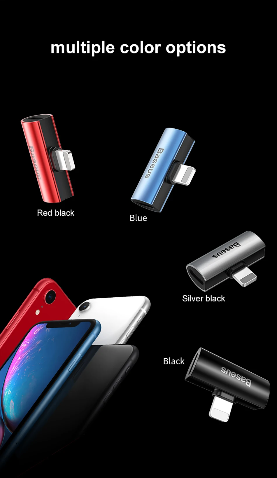 Baseus 2 в 1 для Apple Lightning до 3,5 мм разъем для наушников адаптер аудио Зарядка конвертер для iPhone xs xr 8 7 6s 5S 11 зарядное устройство