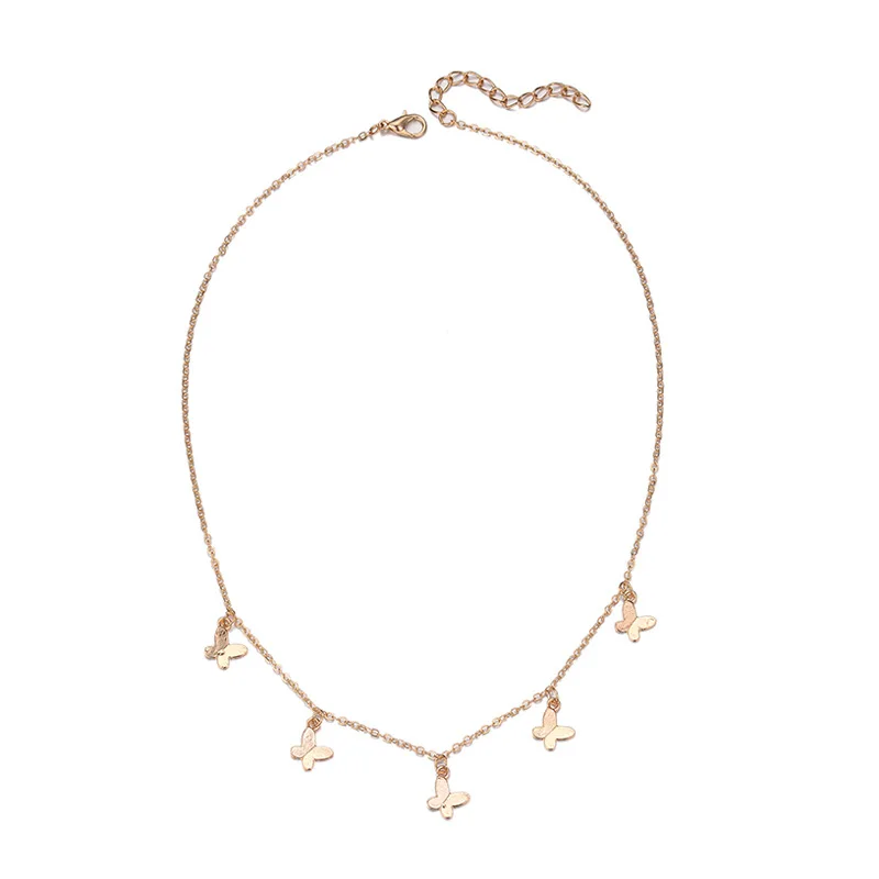 Женское Ожерелье-бабочка 1 шт. изящное колье до ключиц в виде животного из золота