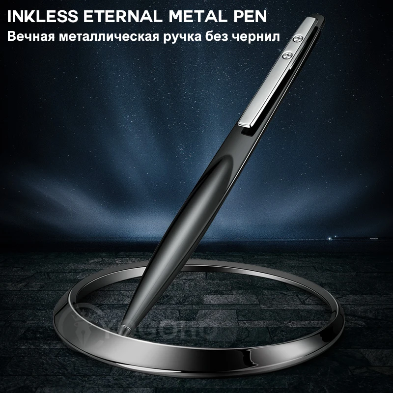 

Black/Silver/Grey Creative Permanent Eternal Pen Without Ink Metal Inkless Pens Pencil with Luxury Gift Box