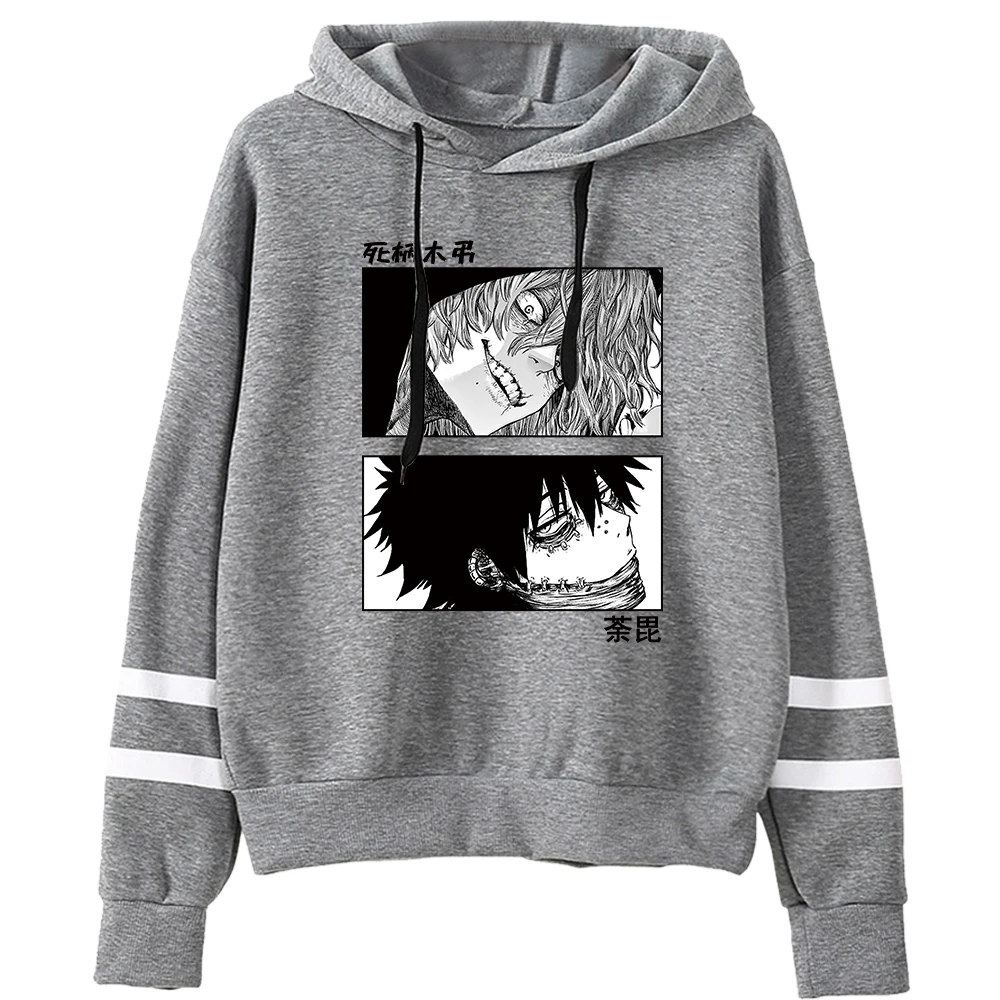 

Толстовка с капюшоном из аниме «Моя геройская Академия», Dabi Tomura Shigaraki Harajuku, полосатая Толстовка с длинным рукавом, толстовка с капюшоном «Мо...