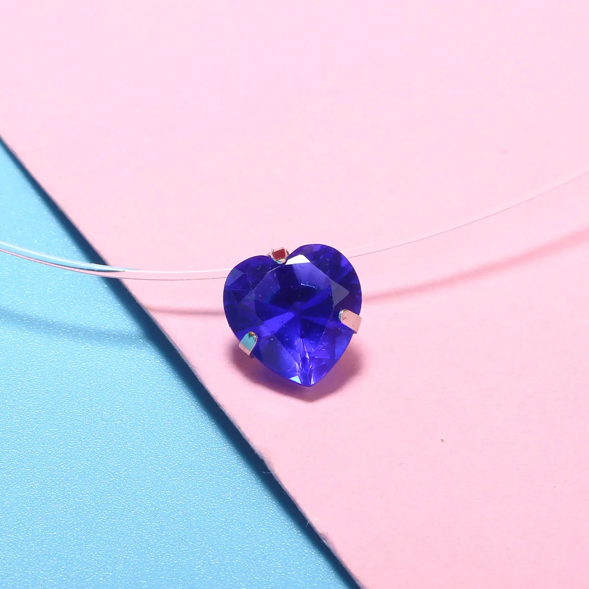 Женское Ожерелье из прозрачной лески с кристаллами циркония | Украшения и