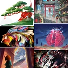 5D DIY мультфильм искусство Живопись Мозаика вышивка алмазная живопись полный квадратКруглый Алмаз Высокое качество ручная работа декоративные