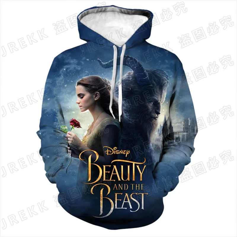 

Beauty and the Beast 3D Print Hoodies Cool Sweatshirts Men Women Children Fashion Long Sleeve Pullover Hoody Coat