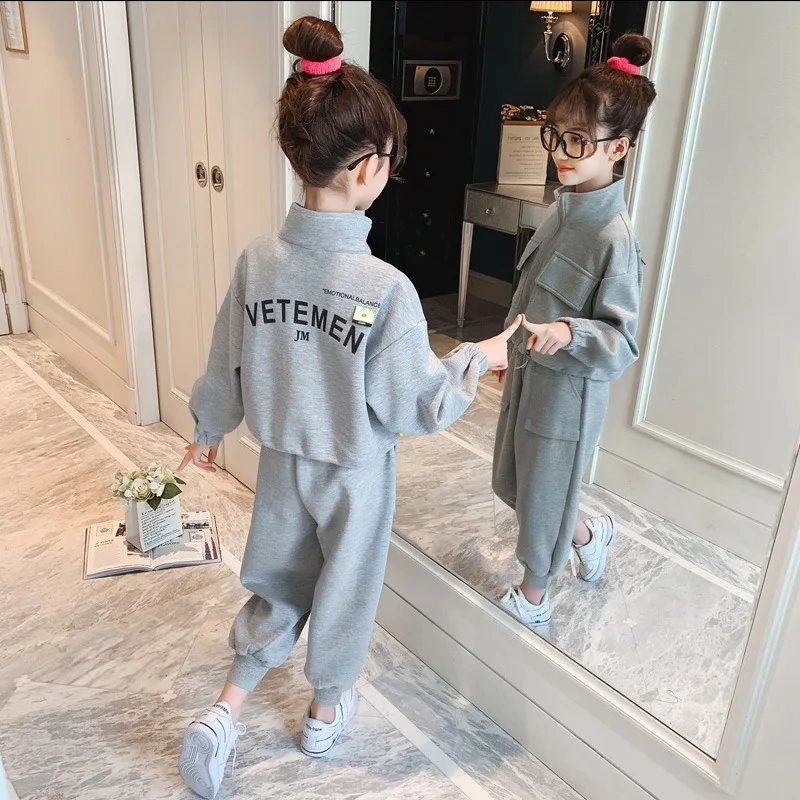 

Kids Tracksuit For Girls Clothing Sets 2021 Spring Autumn Toddler Girls Clothes Outfit Suit Children Clothing 6 8 10 12 Year