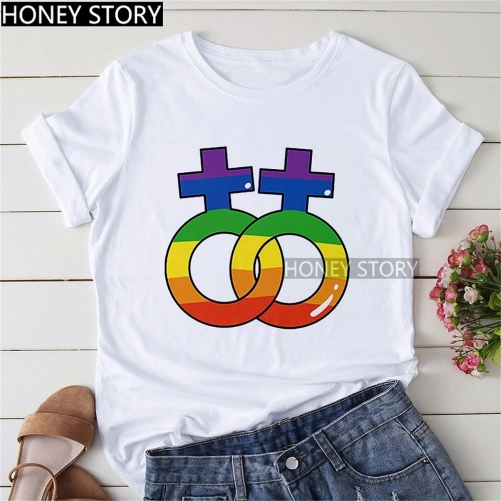 

Color heart print women T-shirt IKG0