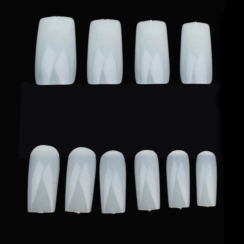 500 шт прозрачный белый натуральный французский поддельный акриловый лак для