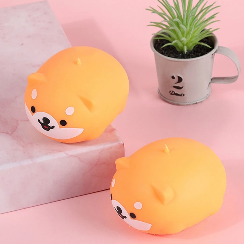 D7YD Shiba Inu Stress Ball Children's Toys Vent Decompression Toys Hand Exercise Tools Anti Anxiety Stress Relief Bouncy Ball