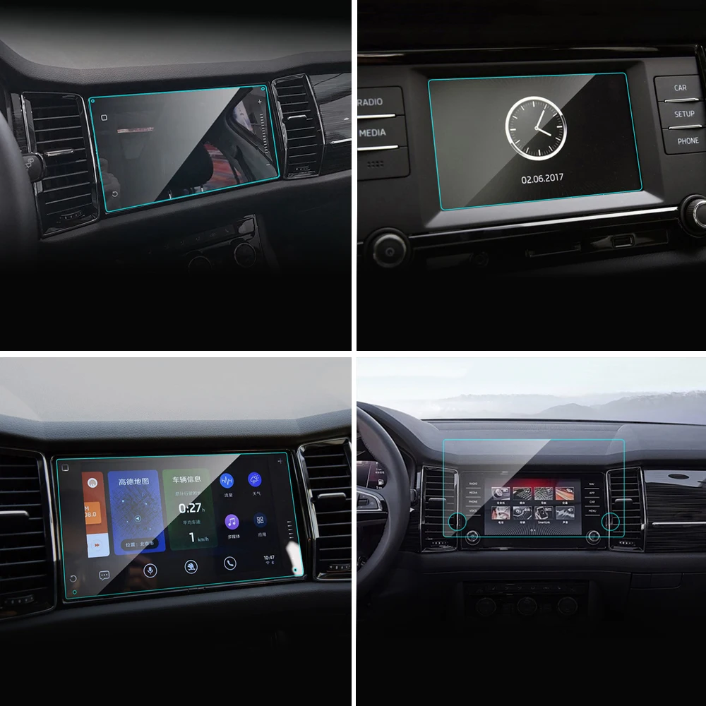 6 5 8 9 дюймов для Skoda Kodiaq Karoq Автомобильный GPS навигатор закаленное стекло Защита