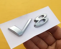 v8 3d auto stickers meta shape chrome badge emblem decals motorcycle modified car accessories