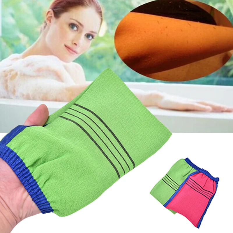 

Korea Tape Back Brush Scrub Gloves Exfoliating Body Towel Massage Shower Scrubber Exfoliating Sponge Wash Bath Gloves