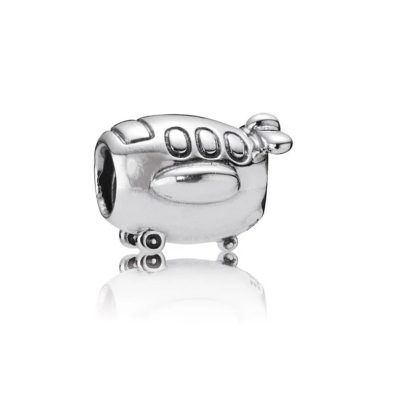 

100% 925 Sterling Silver Airplane Charm Fit DIY Europe Women Bracelet Jewelry