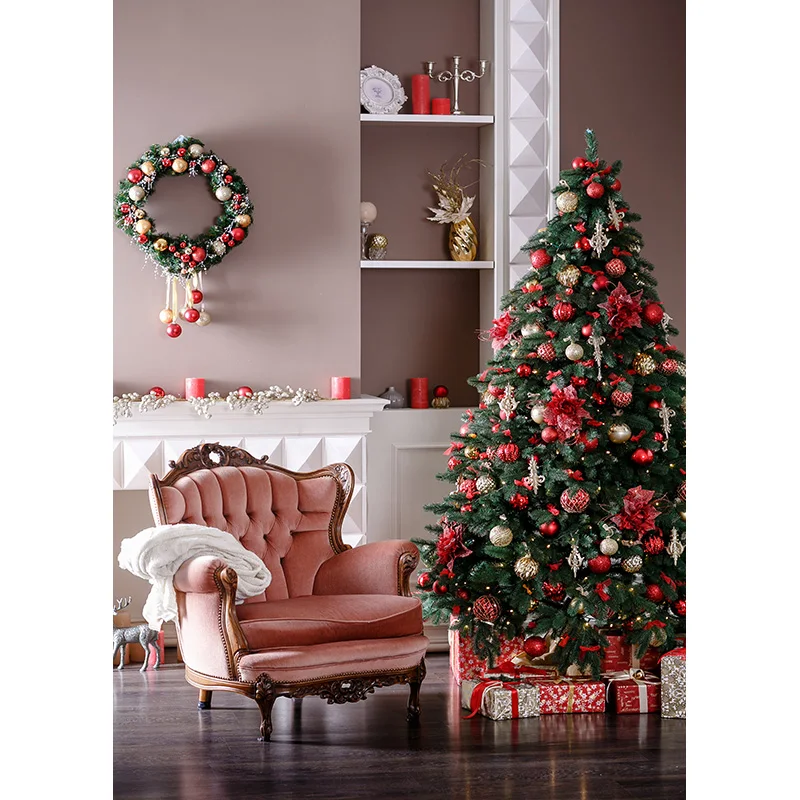 

Christmas Indoor Theme Photography Background Christmas tree Children Portrait Backdrops For Photo Studio Props 21520 YDH-03