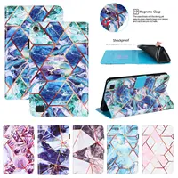 Grid Marble PU Leather Stand Smart Magnetic Case Tablet Protective Cover for Lenovo Tab P11 Pro TB-J706F / TB-J706L11.5"inch