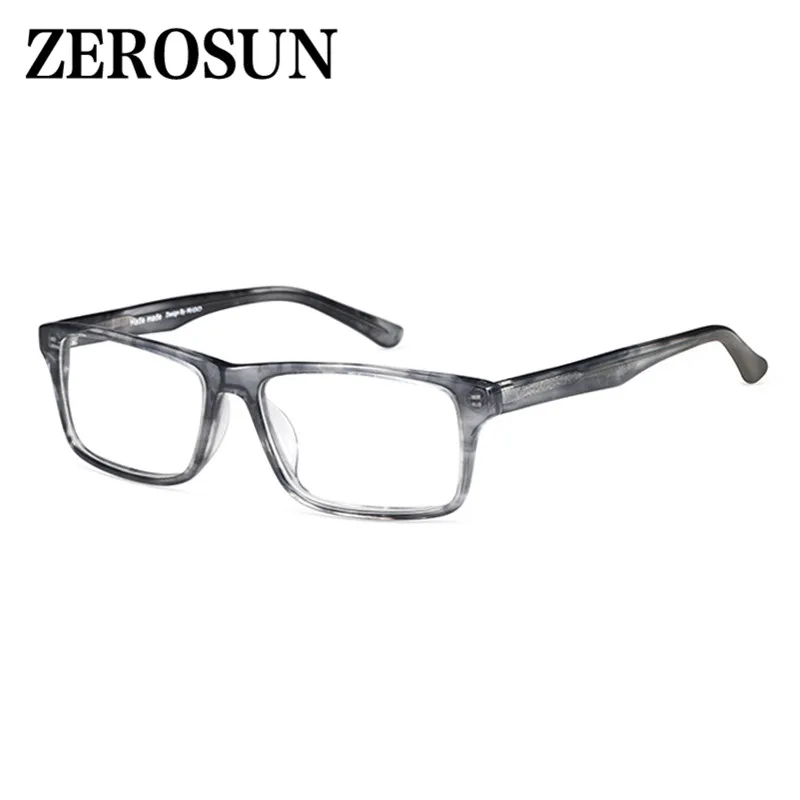 Zerosun ацетатные очки оправа для мужчин полные умник близорукость 1 61 67 анти синяя
