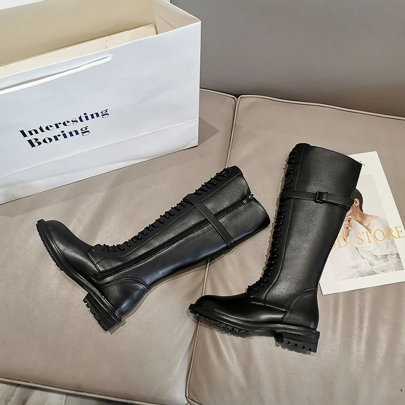 

Elastic Boots For women 2020 New Arrival Flats Round Toe Long Boots Winter Shoes Woman Warm Knight Boots Footwear