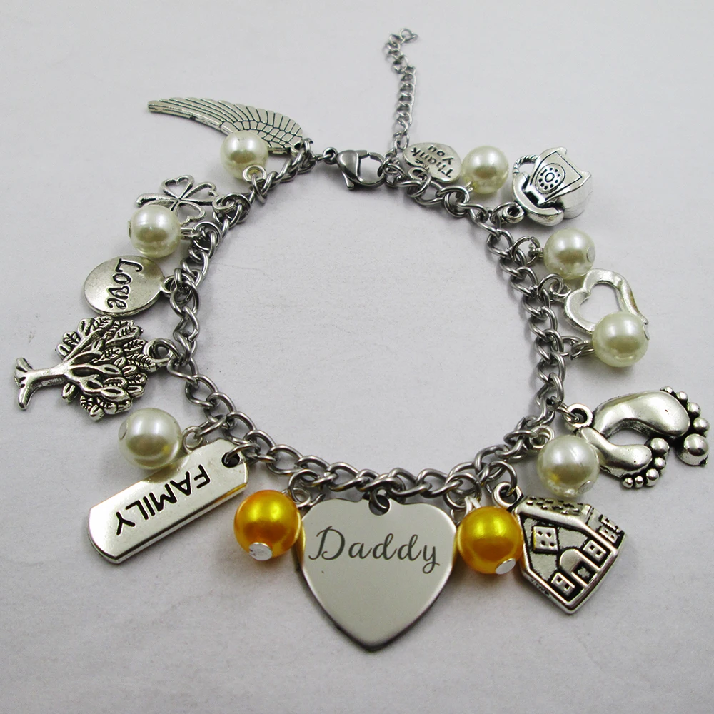

DADDY family theme home love high quality stainless steel chain christmas present family gift family faith