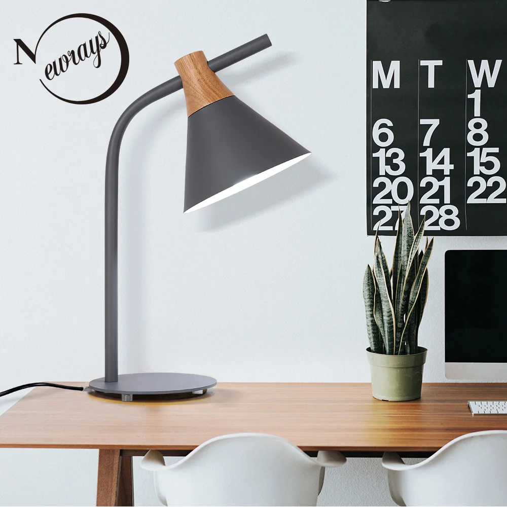 Nordic минималистский Творческий Макарон E27 из древесины крепкой породы настольная