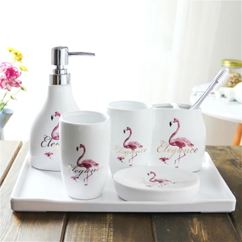 5 шт. керамические диспенсеры для жидкого мыла|Наборы аксессуаров ванной| |