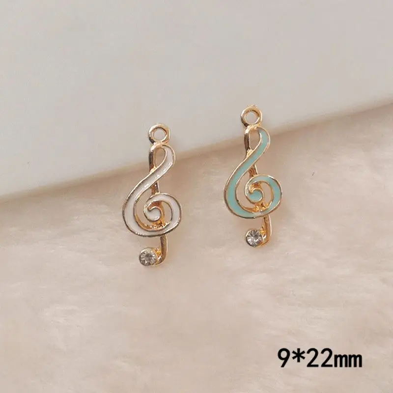 Брелок для ключей с эмалью музыкальная надпись наушники гитара микрофон