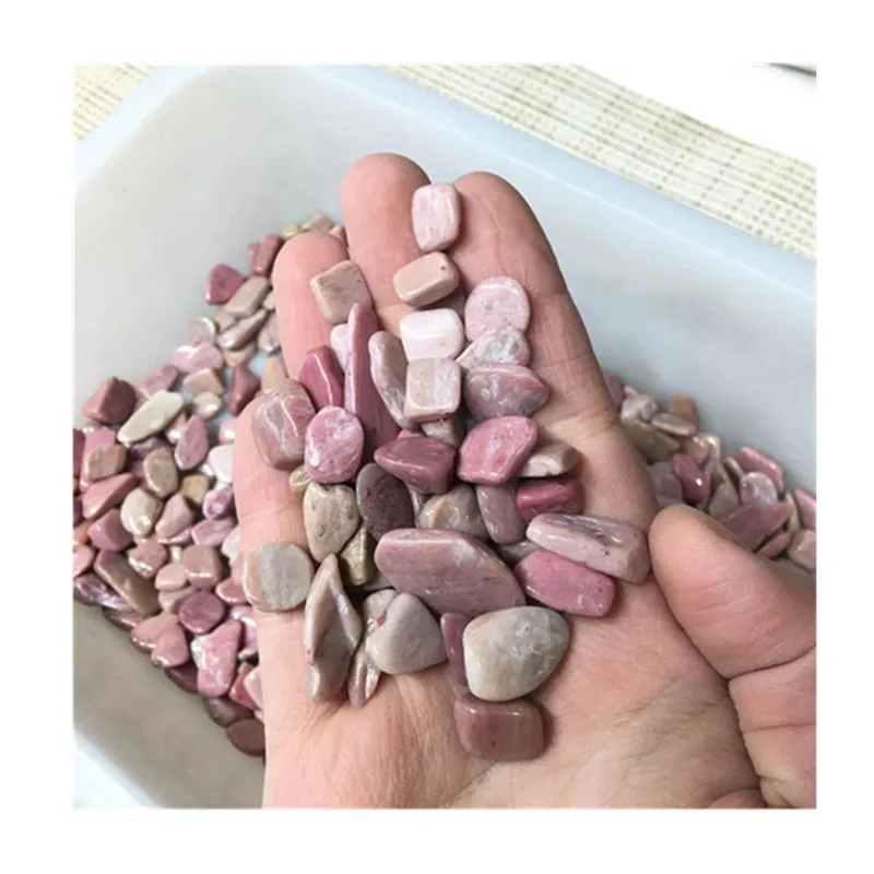 

Natural Polished Pink Rhodonite Chip Crystal Healing Stones For Decoration