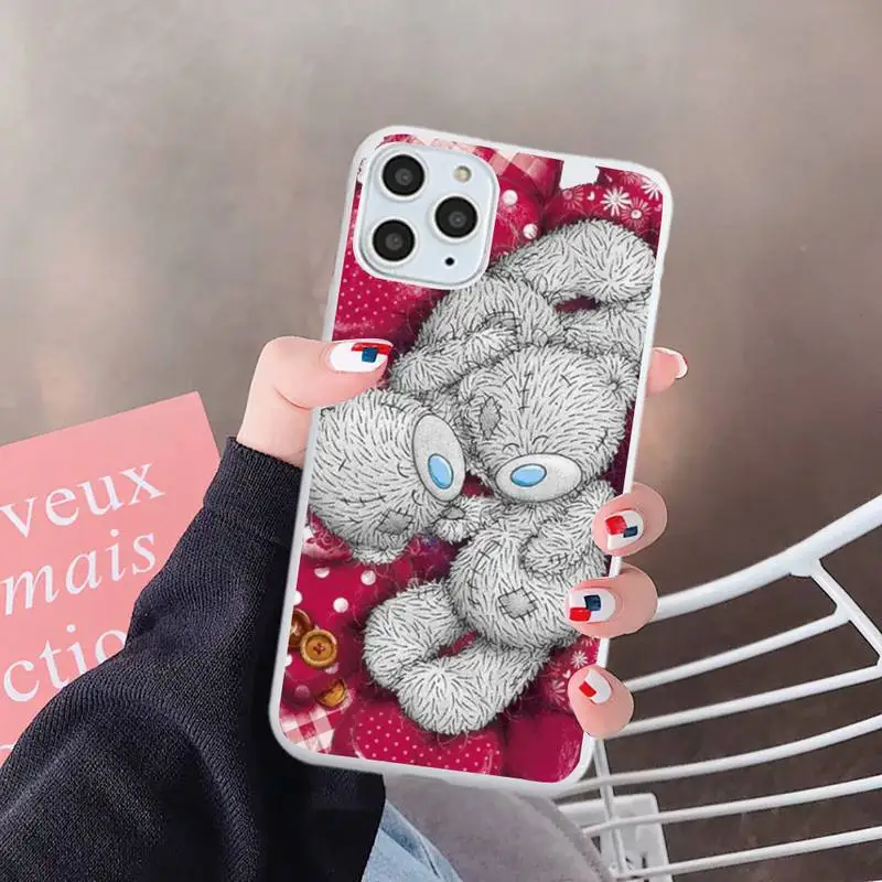 

Tatty Teddy bear Cute doll high quality luxury Phone Case funda Candy Color for iPhone 6 7 8 11 12 s mini pro X XS XR MAX Plus