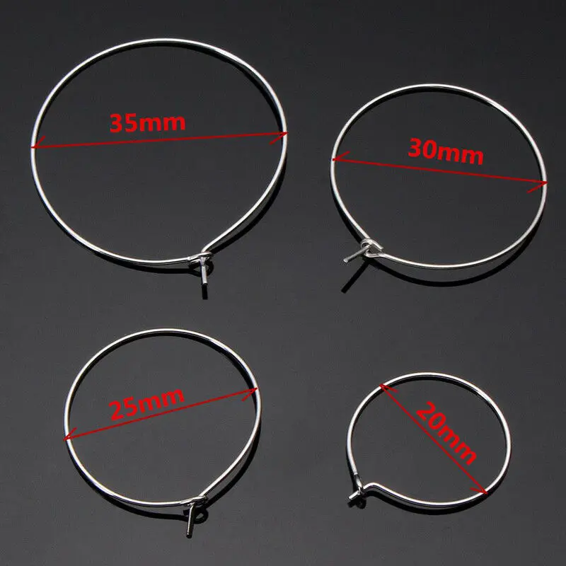 100 шт. посеребренные кольца для Винных Бокалов проволочные маркеры напитков 20