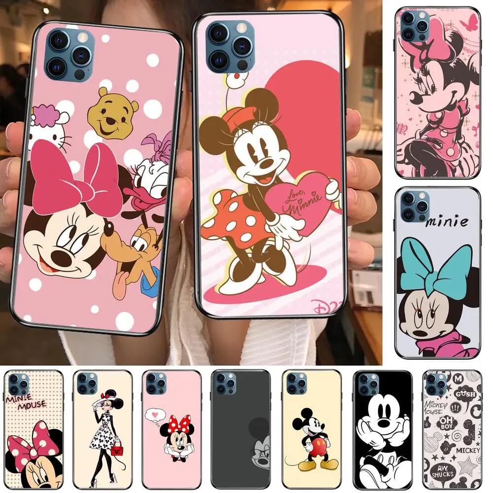 Чехол-накладка для iphone 11 Pro Max 12 8 7 6 S XR PLUS X XS SE 2020 с изображением улыбки Минни Маус |