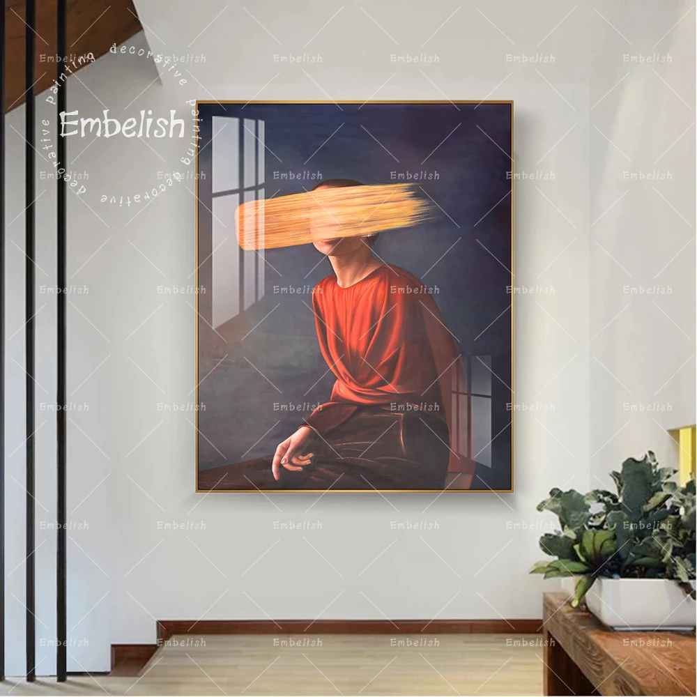 

Embelish 1 Pieces Abstract Man Modern Home Decor Posters For Living Room HD Print Canvas Painting Wall Art Pictures Artworks