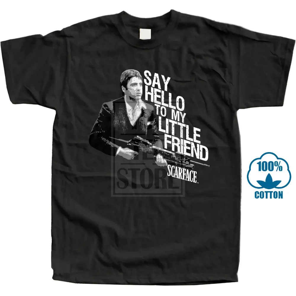 Scarface Say Hello My Little Friend #2 лицензированная футболка для взрослых классическая 021507