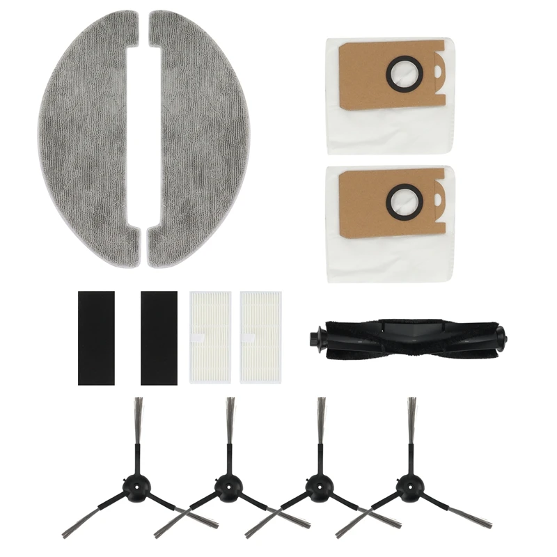 

11PCS Suitable for Viomi Sweeping Robot S9 Accessories: Dust Bag Side Brush Main Brush Filter Screen Cleaning Mop