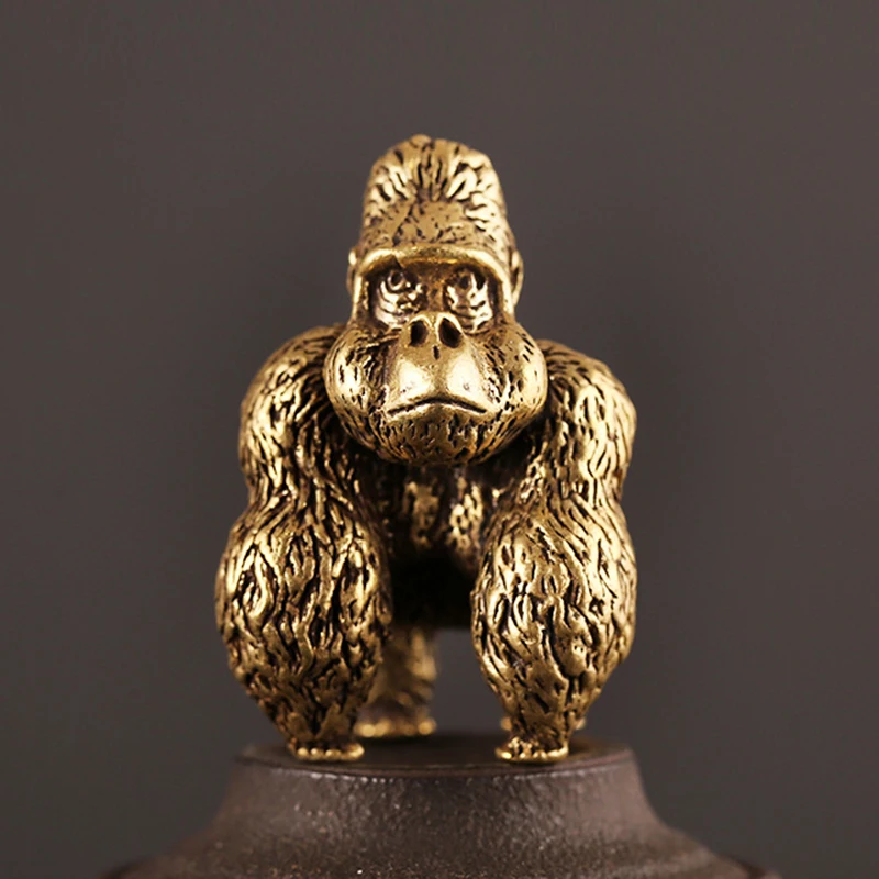 Латунные украшения Kingkong Gorilla для стола медные чайные подарки питомца