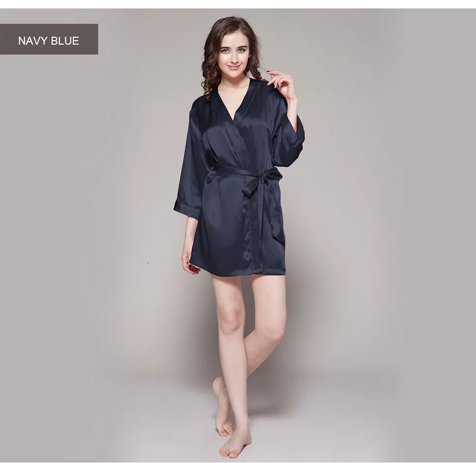 LilySilk халат пижамы кимоно Халаты женские роскошные натуральные женские шелковые короткие Распродажа