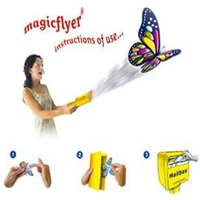 2pcsset flying butterfly in the book magic props fun prank toy for child shocker fairy rubber band wind up birthday card gift