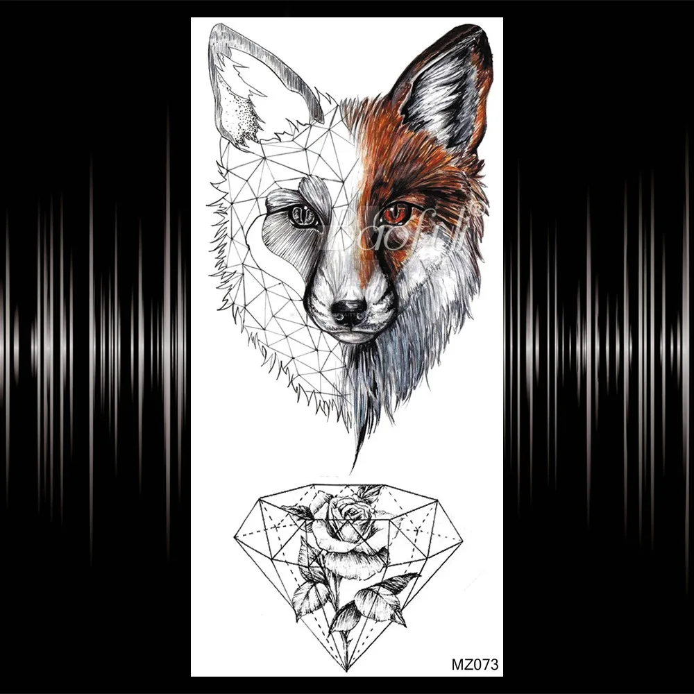 Сексуальная цепочка с розовым лотосом временные татуировки для женщин